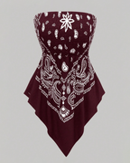Bohemian Printed Vacation Floral Strapless Tube Top
