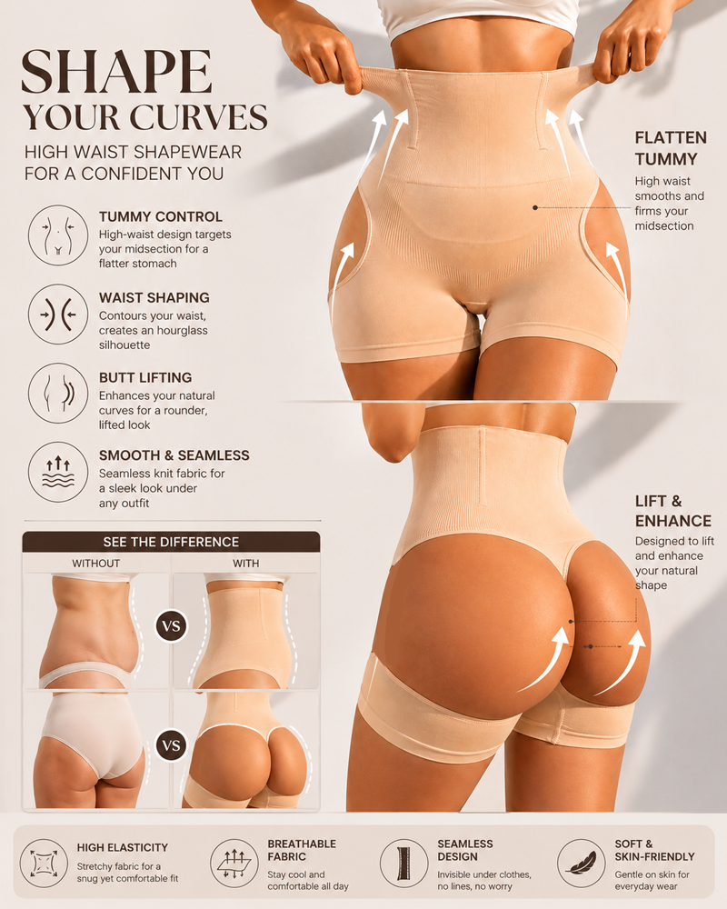 Butt Lifting High Waist Shapewear Shorts