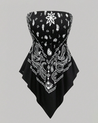Bohemian Printed Vacation Floral Strapless Tube Top