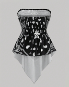 Bohemian Printed Vacation Floral Strapless Tube Top