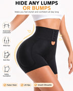 High Waist Tummy Control Hook-eye Hip-enhancing Shaping Shorts