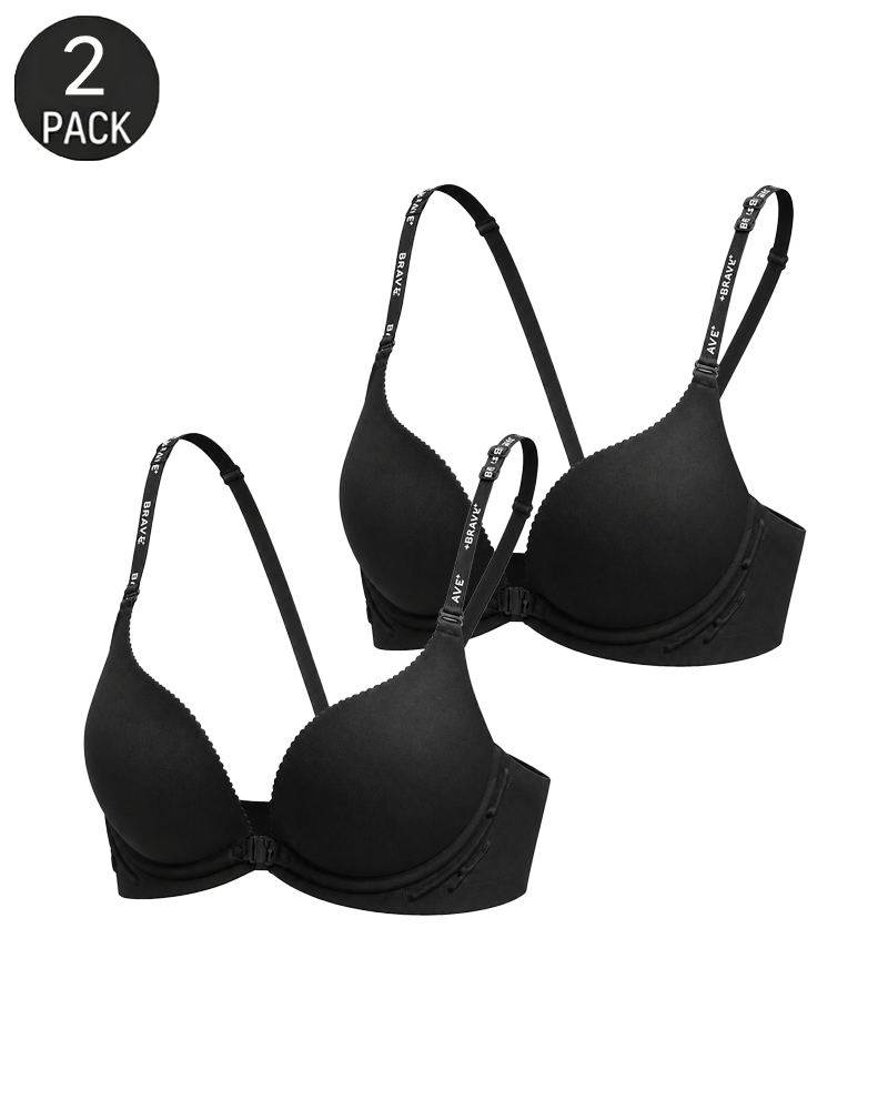 Front Closure Seamless Back-Smoothing Push-Up Bra