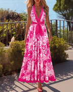 Sexy Cut-Out Floral Print Swimsuit Set