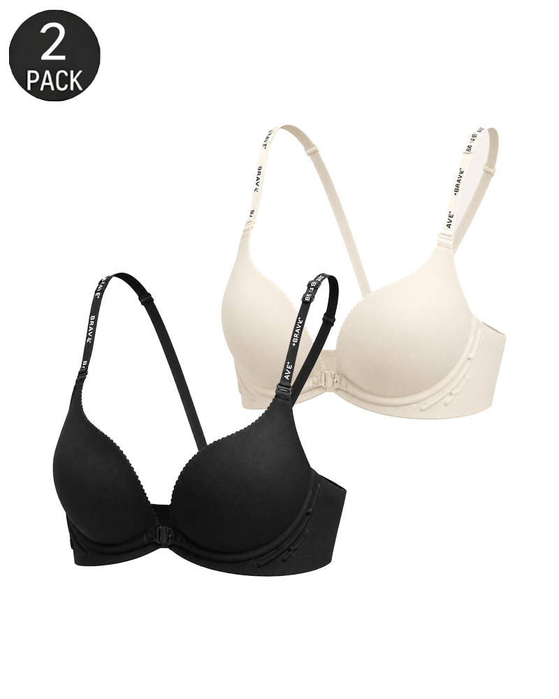 Front Closure Seamless Back-Smoothing Push-Up Bra
