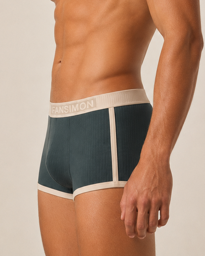 Men's Mid-Rise Simple Breathable Boxer Briefs