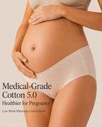 Multi-Pack Seamless Pure Cotton Low Waist V-Shaped Maternity Antibacterial Briefs