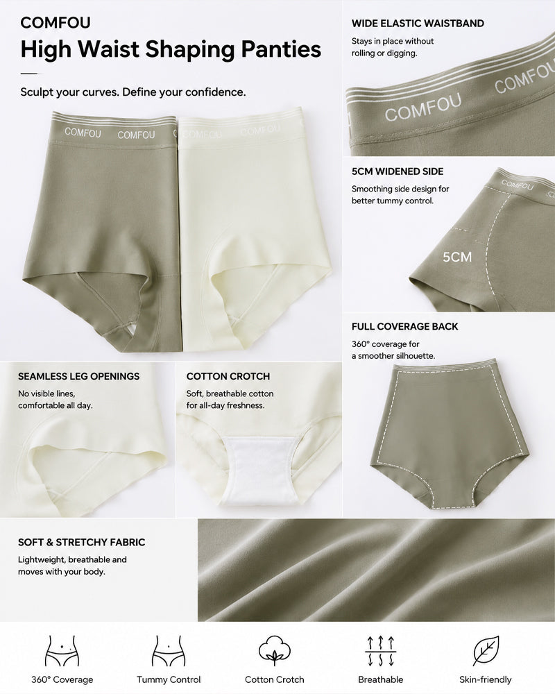 Five-Pack Mid Waist Pure Cotton High Elasticity Breathable Briefs