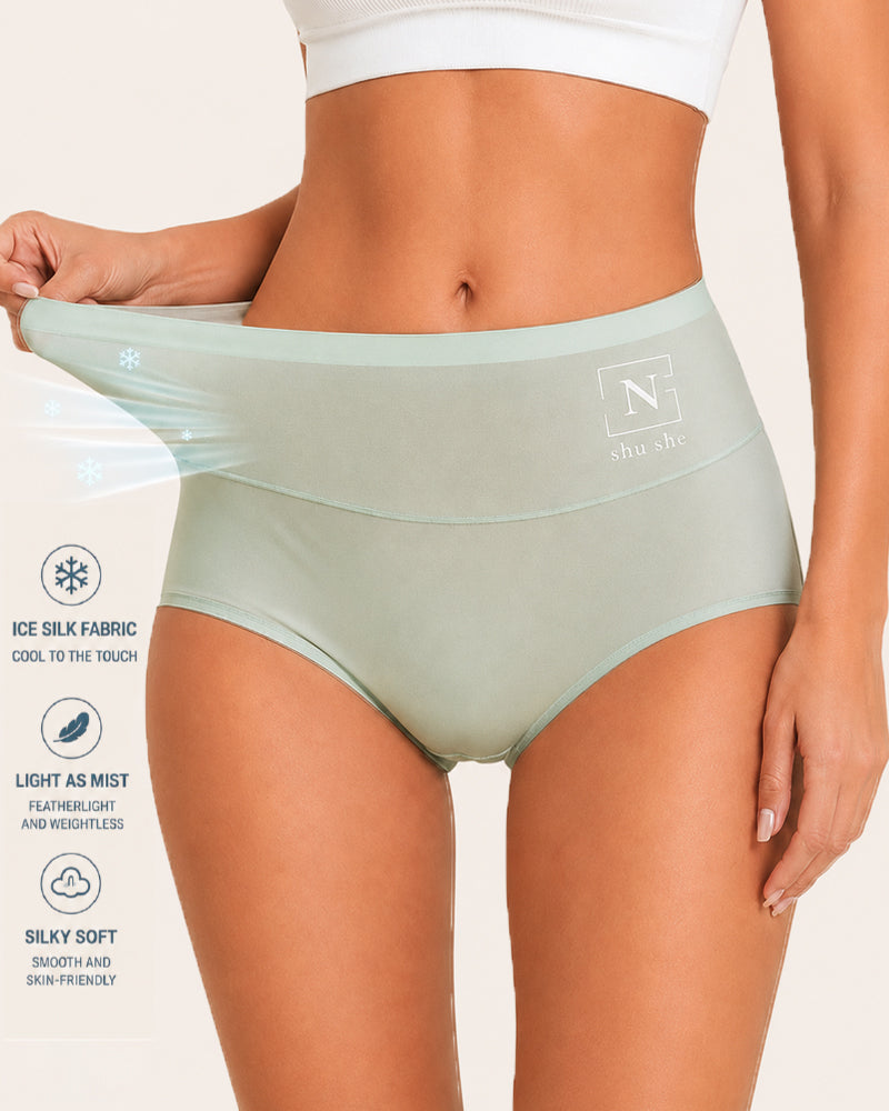 5-Pack High Waist Ice Silk Seamless Breathable Briefs