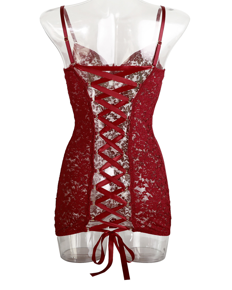 Strappy Lace Slip Bodycon Dress