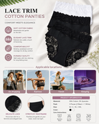 5-Pack Sexy Floral Lace High Elasticity Breathable Briefs
