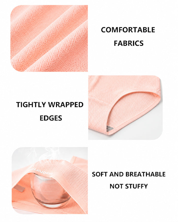 3-Pack Plus Size Mesh Ice Silk Breathable Seamless Panties