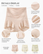 2-Pack High Waist Tummy Control Seamless Cross-over Sheer Mesh Boxer Briefs