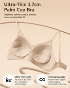 2-Pack Deep V Seamless Lace Trim Wire-Free Push-Up Bra