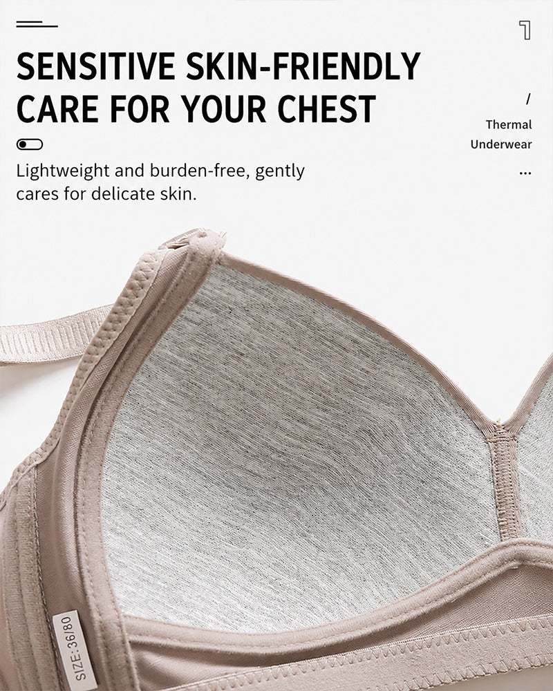 3-Pack Wire Free Comfortable Breathable Push Up Bra