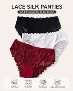 5-Pack Sexy Lace Openwork Cotton Crotch High Elastic Panties