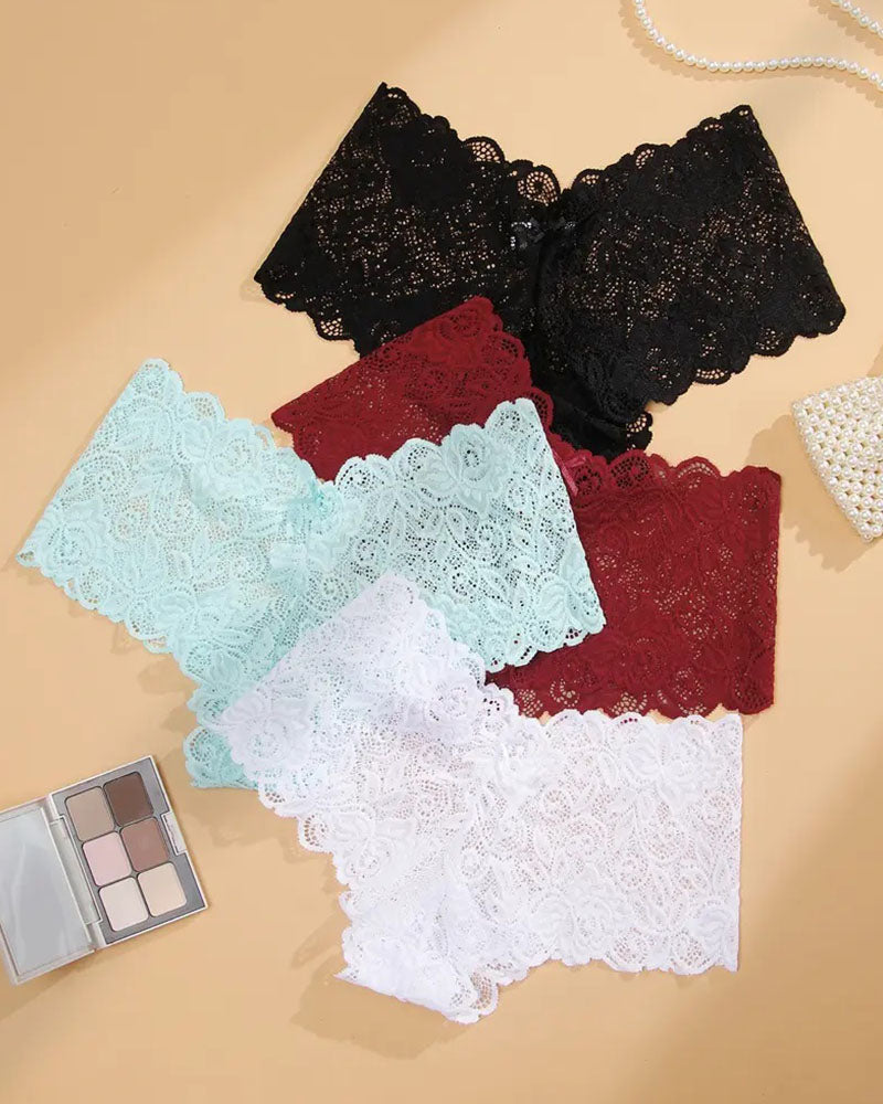 European And American Style Sexy Lace Women's Low-Lise Seamless Cut-Out Briefs