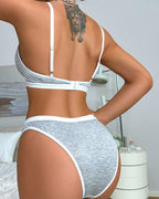 French Style Sexy Backless Bra Set
