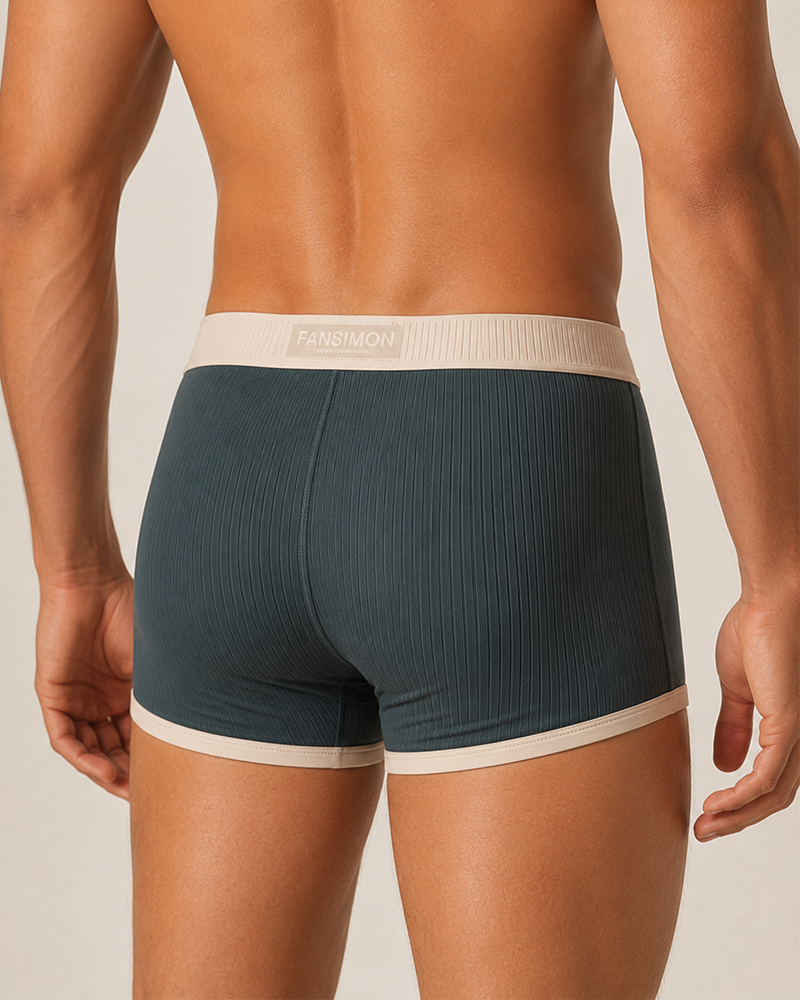 Men's Mid-Rise Simple Breathable Boxer Briefs