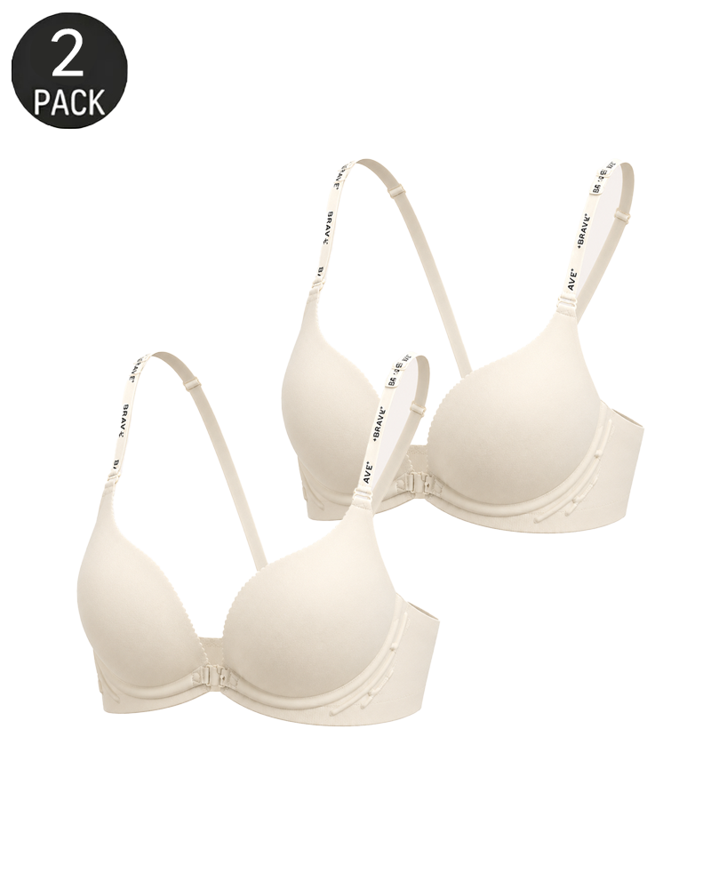 Front Closure Seamless Back-Smoothing Push-Up Bra