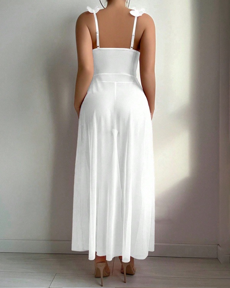 Sexy Printed Split Hem Maxi Nightdress