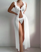 Sexy Printed Split Hem Maxi Nightdress