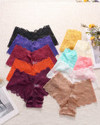 European And American Style Sexy Lace Women's Low-Lise Seamless Cut-Out Briefs
