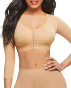 Women's Arm Shaper Arm Liposuction Post-Operation Compression Sleeve Front Opening Shapewear
