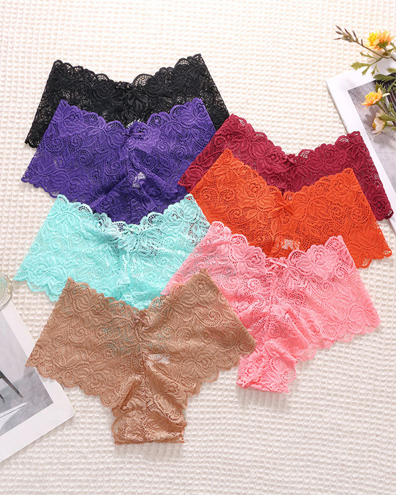 European And American Style Sexy Lace Women's Low-Lise Seamless Cut-Out Briefs