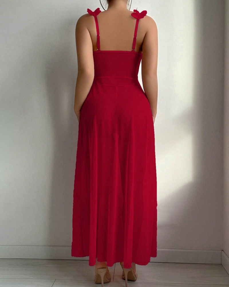 Sexy Printed Split Hem Maxi Nightdress