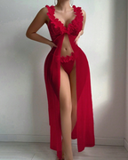 Sexy Printed Split Hem Maxi Nightdress