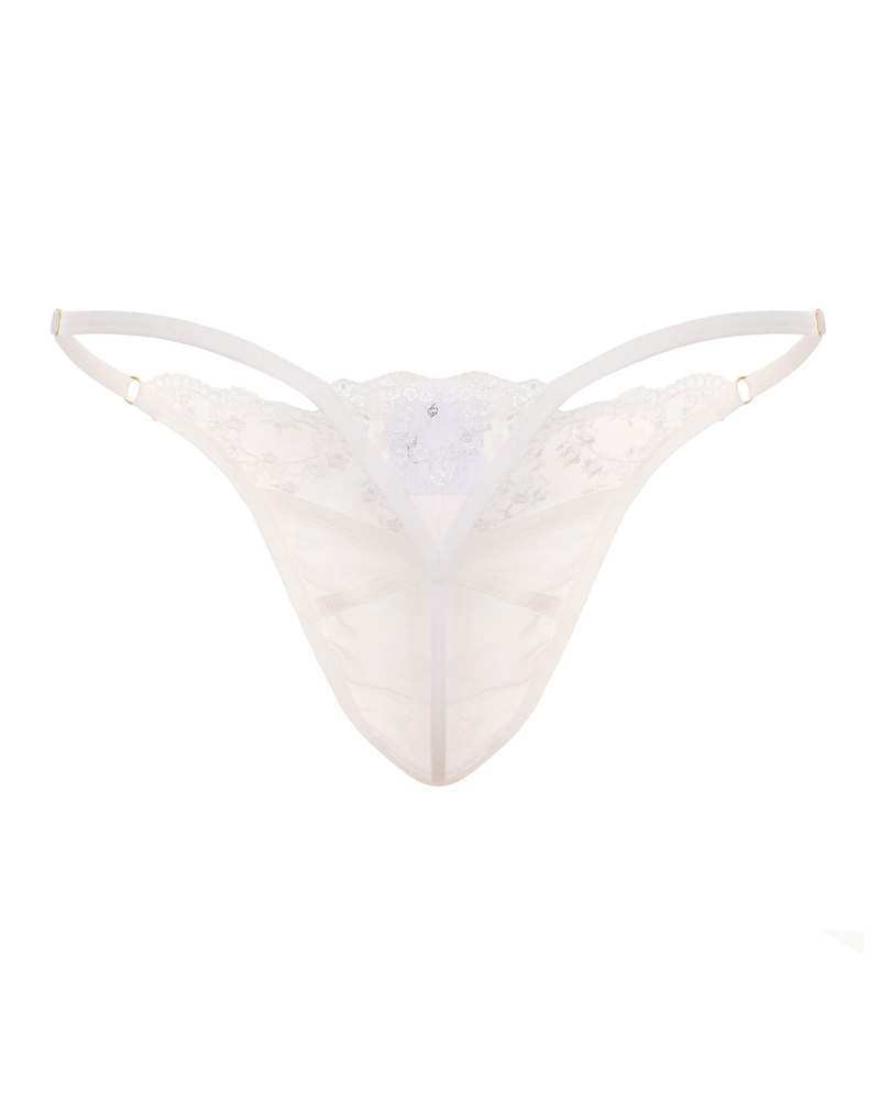Underwire Push-Up Mesh Lace Spliced Fitted Nightgown
