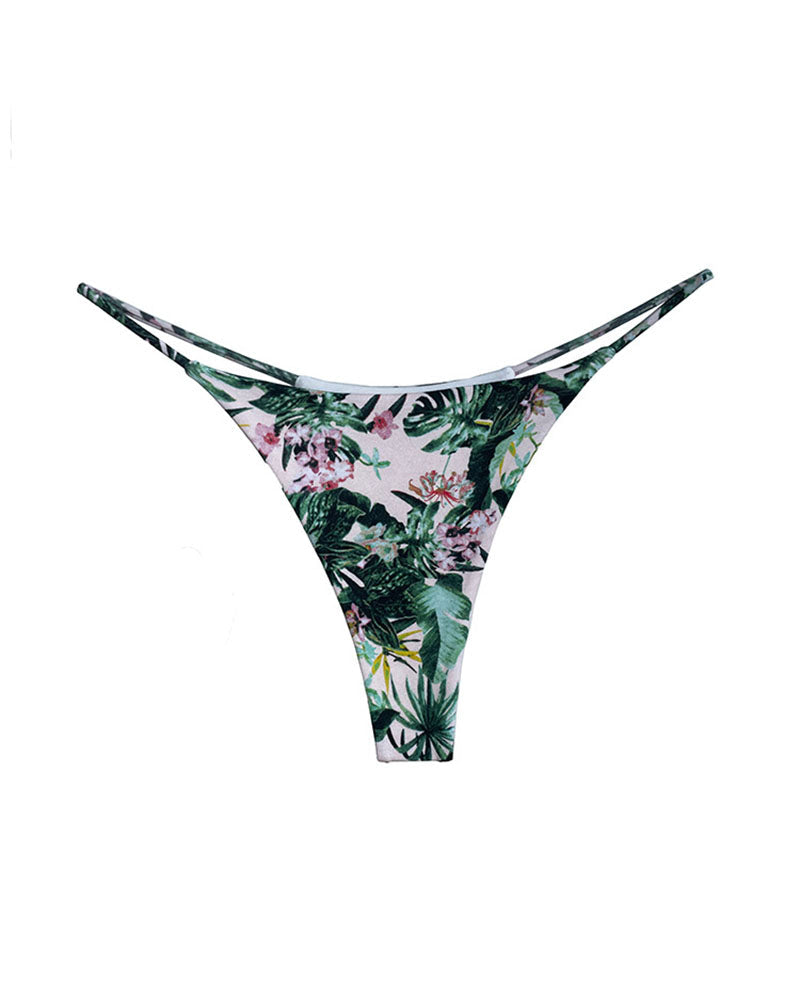 Double-Layer String Cotton T-Back Thong
