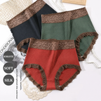 High-Waist Cotton Lace Briefs
