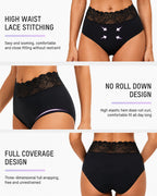 5-Pack Lace Trim Cotton Seamless Panties
