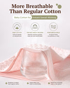 4-Pack Mid-waist Cotton Antibacterial Seamless Jacquard Breathable Briefs