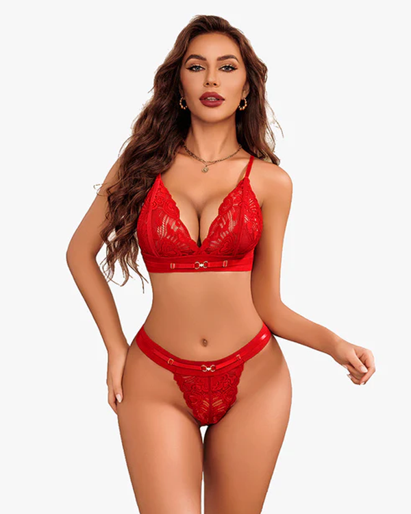 Floral Lace Bra and Panty Sets
