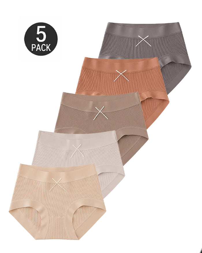 5-Pack Cotton Soft Stretchy Seamless Briefs