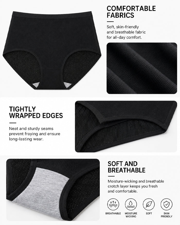 3-Pack Plus Size Mesh Ice Silk Breathable Seamless Panties