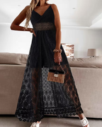 Sexy Lace Bodysuit Romper with Sheer Cape