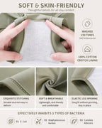 Five-Pack Mid Waist Pure Cotton High Elasticity Breathable Briefs