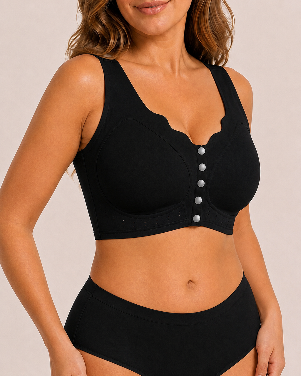 Plus Size Seamless Wire-Free Front Closure Comfort Jelly Bra