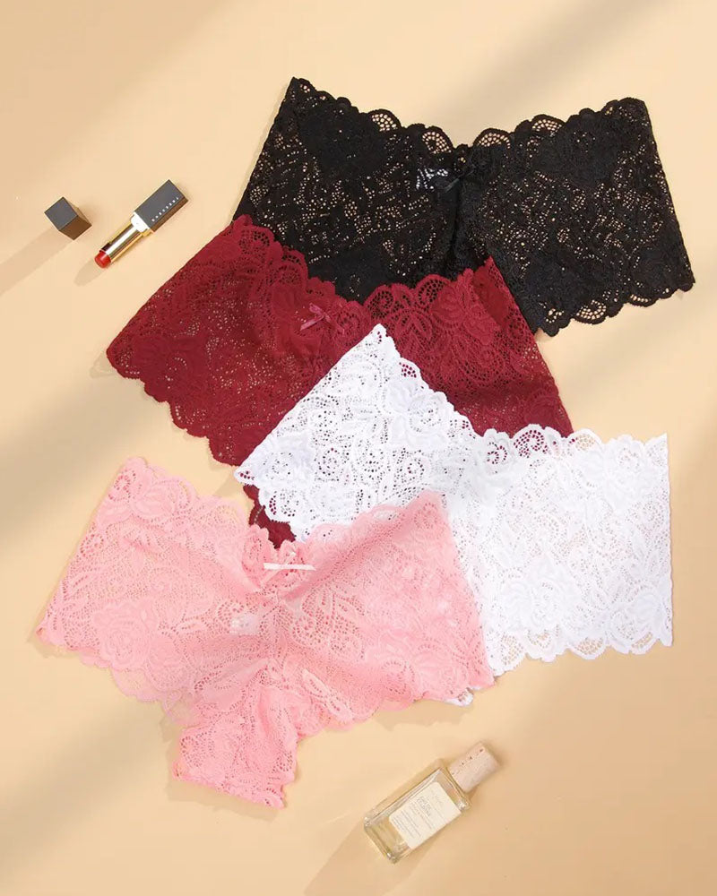 European And American Style Sexy Lace Women's Low-Lise Seamless Cut-Out Briefs