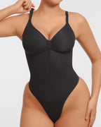 Women's Solid Color Tummy Tuck Seamless Zipper Body Shaper
