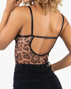 Women's Sexy Leopard Print Mesh Bodysuit