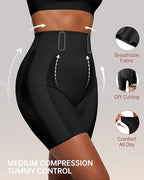 Women's High Waist Seamless Tummy Lifting Buttocks Breathable Shaping Shorts