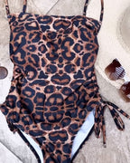 Women's Beach Sexy Leopard Print One-Piece Swimsuit