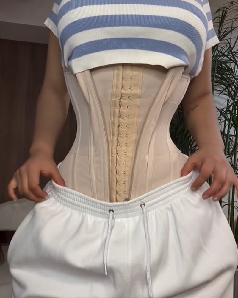 Women's Double Compression Straps Zippered Belly Control Invisible Waist Belt