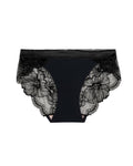 Sexy Mid-Waist Ice Silk Seamless Stitching Hollow Lace Cotton Crotch Breathable Panties