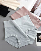 Women's Pure Cotton Antibacterial Crotch High Waist Light Belly Underwear