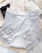 Mulberry Silk Protein 7A Antibacterial High Waist Tummy Tuck Lace Breathable Panties